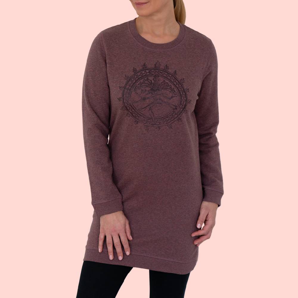 Natural Born Yogi Shiva Fever – Sweatshirt Kleid berry VIP-Rabatte