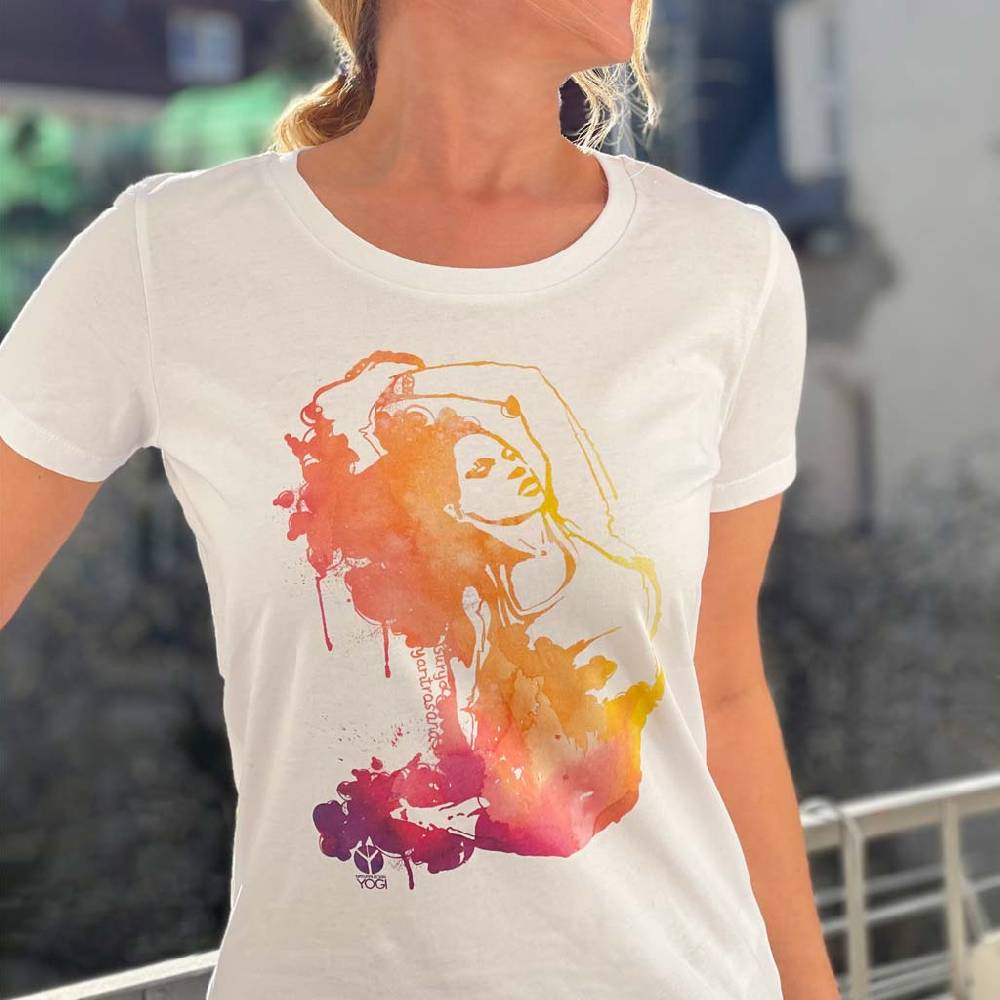 Natural Born Yogi Pure Prana – Yoga T-Shirt weiß Nur noch ein Tag übrig