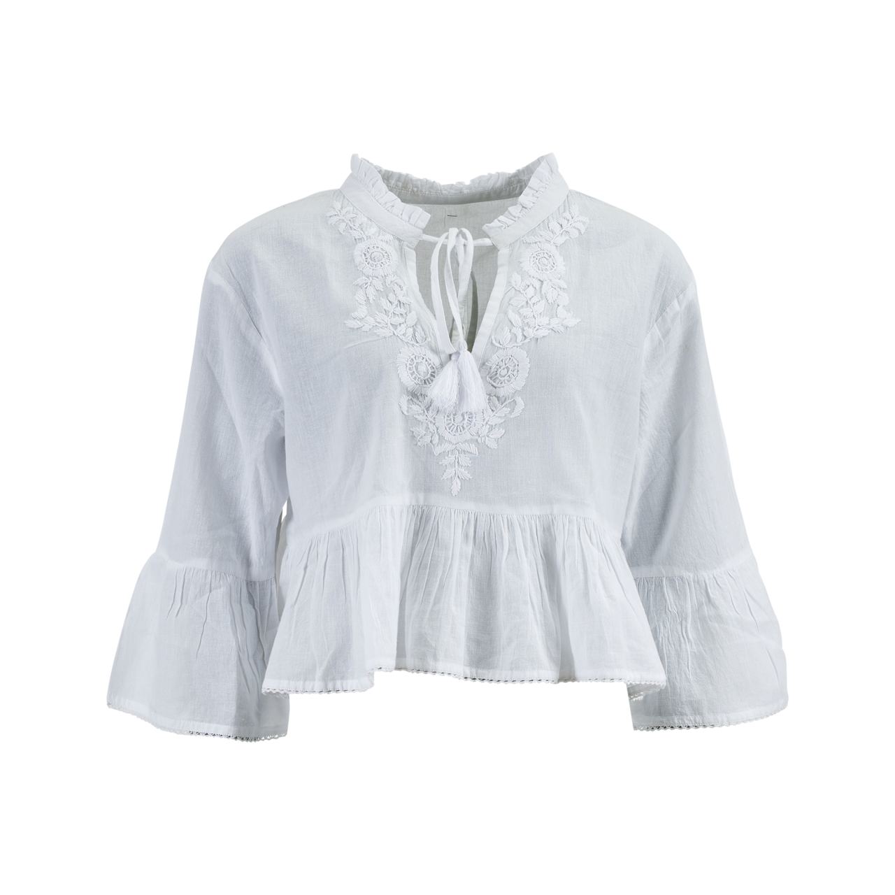 Nitzsche Accessoires Bluse für Damen mit Blumenstickerei Kauf eins, bekomm eins gratis
