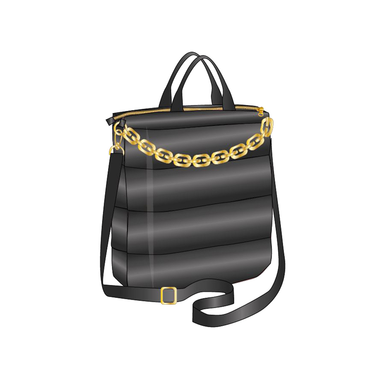 Nitzsche Accessoires Auffällige Handtasche mit goldener Kette Begrenztes Angebot