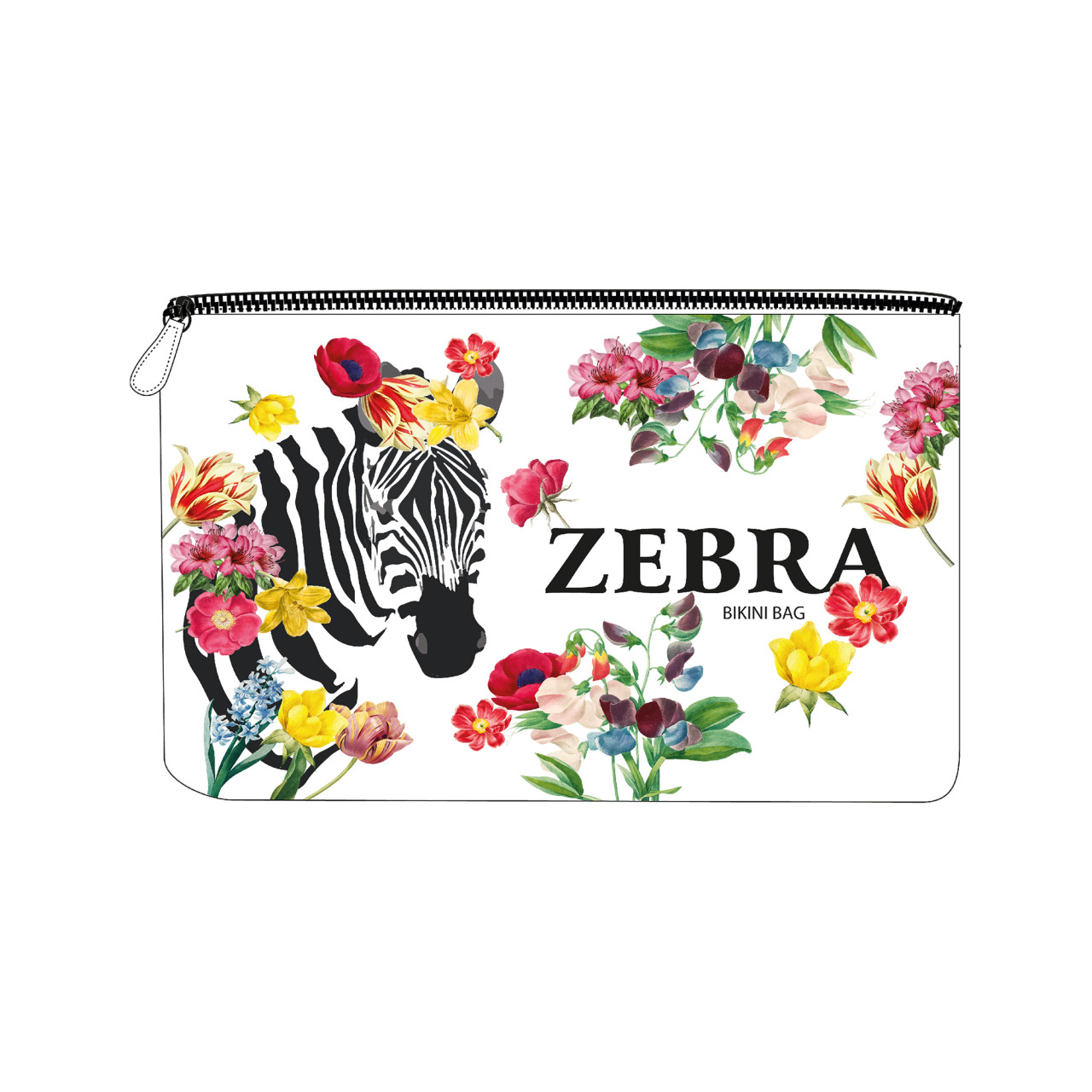 Nitzsche Accessoires Bikinibag mit buntem Zebra-Muster Tiefpreis