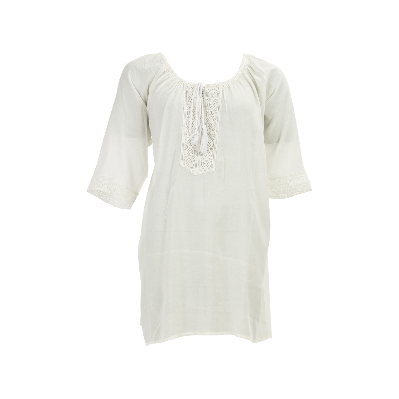 Nitzsche Accessoires Feminine Tunika mit Bändchen am V-Ausschnitt Letzte 2 Tage