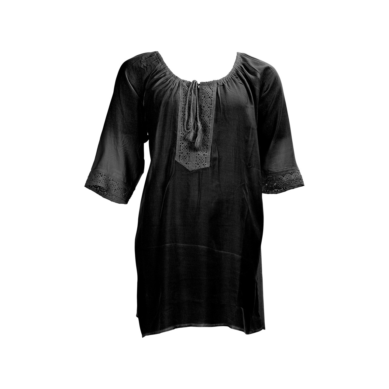 Nitzsche Accessoires Feminine Tunika mit Bändchen am V-Ausschnitt Letzte 2 Tage
