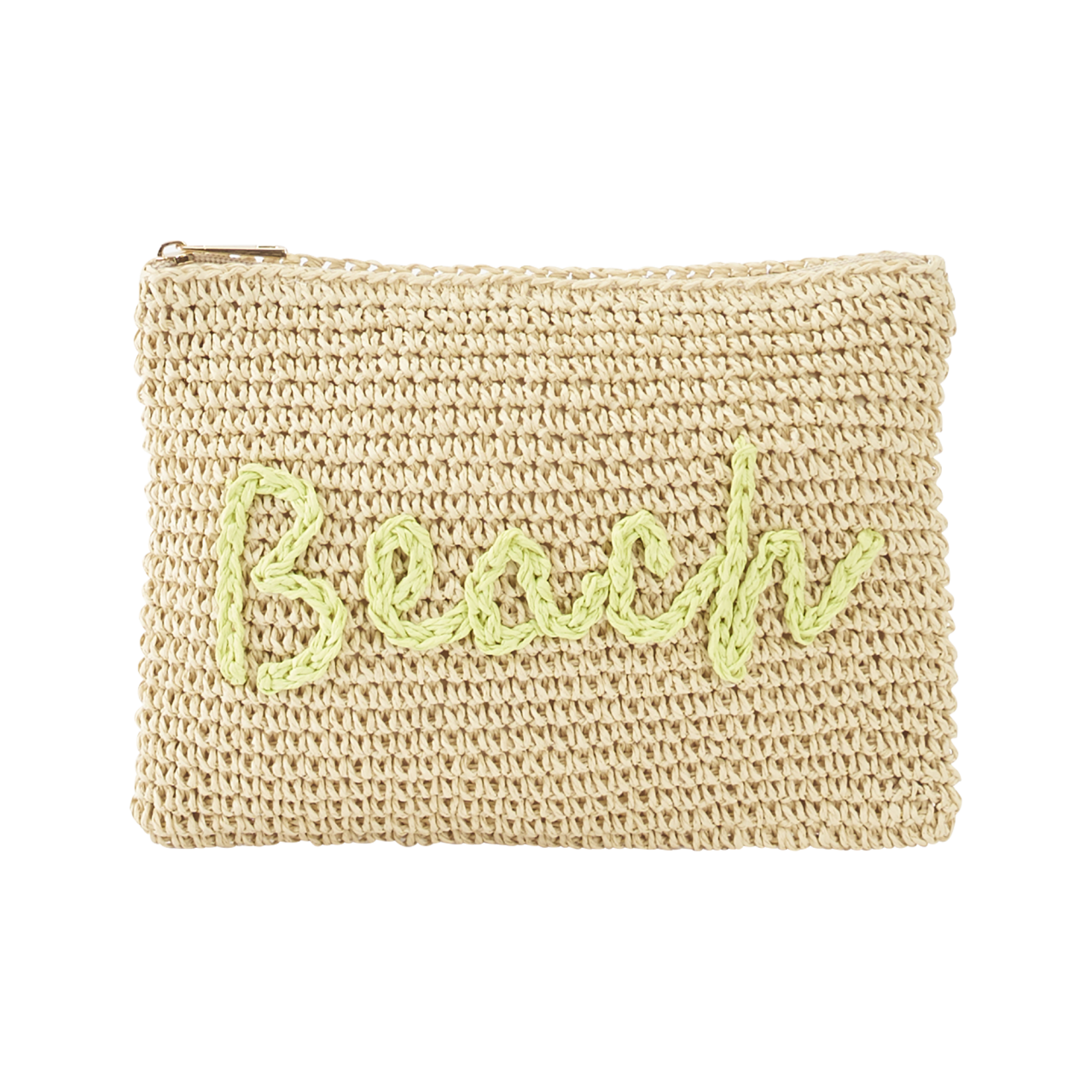 Nitzsche Accessoires Papierstrohtasche mit stylischer Beachaufschrift Super Rabatt