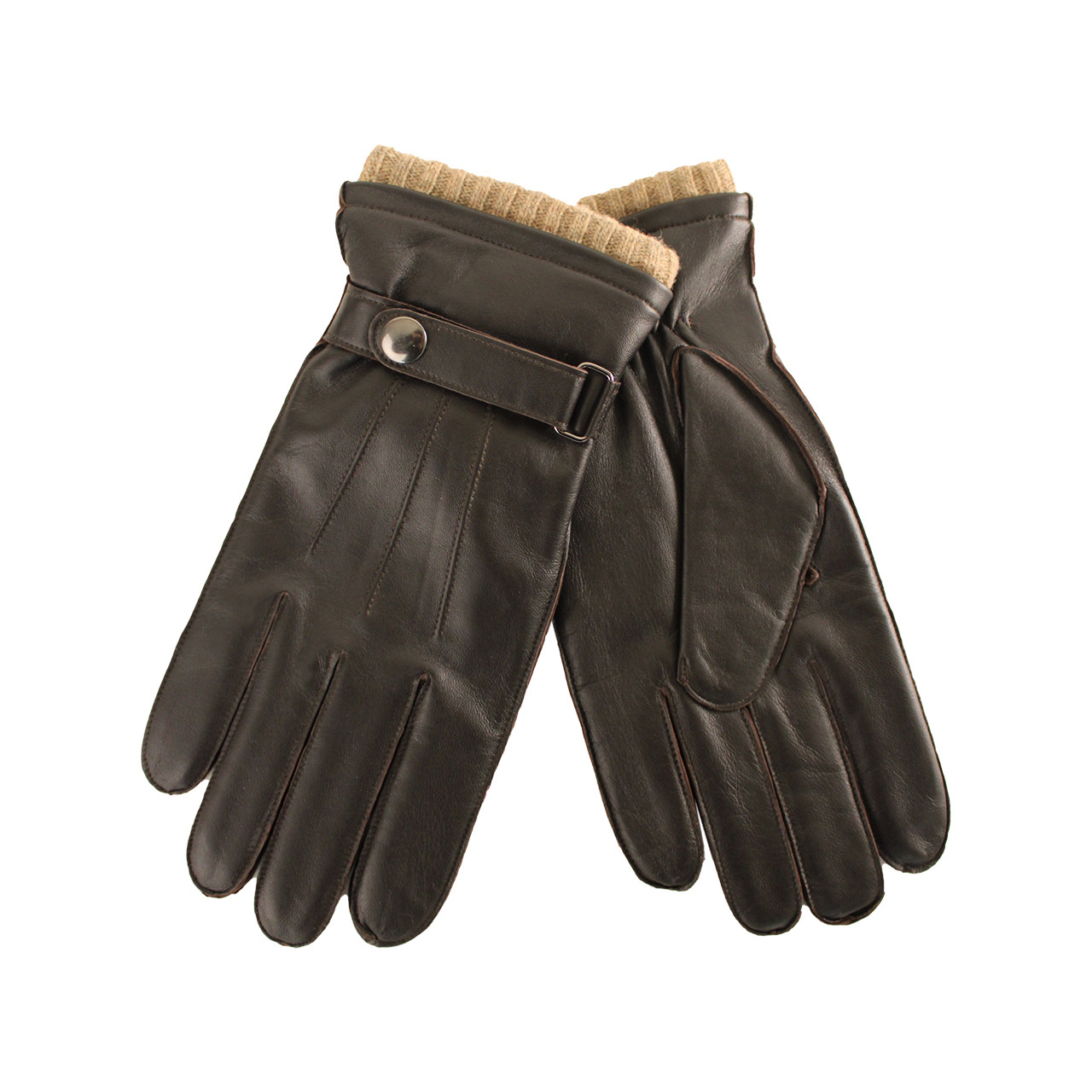 Nitzsche Accessoires Glattleder Handschuh mit Wollfutter für Herren Kostenlose Rückgabe