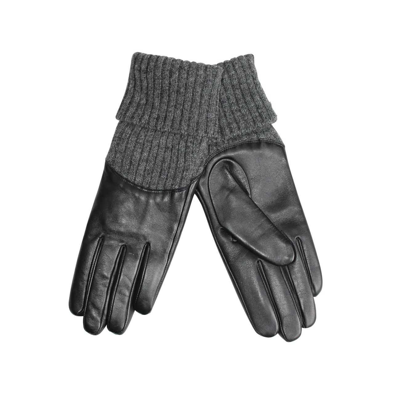 Nitzsche Accessoires Modischer Glattlederhandschuh für Damen mit Strickstulpe Zeitbegrenzte Promotion
