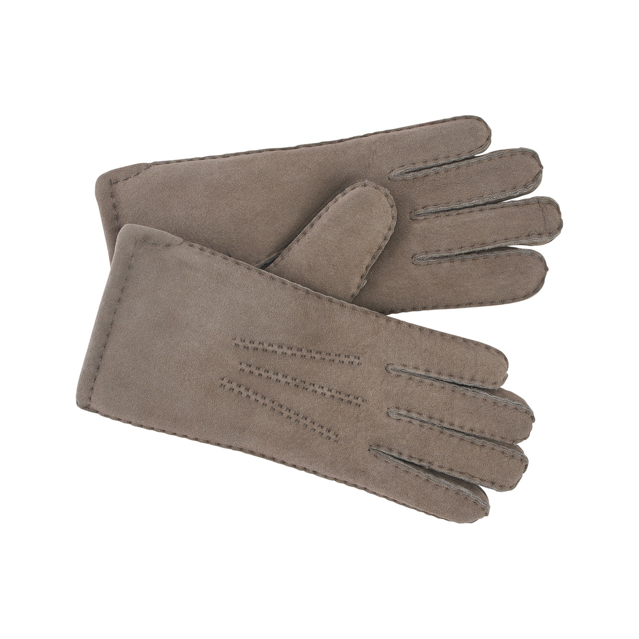 Nitzsche Accessoires Klassische Lederhandschuh mit Lammfell und Ziernähten Bis zu 60% Rabatt