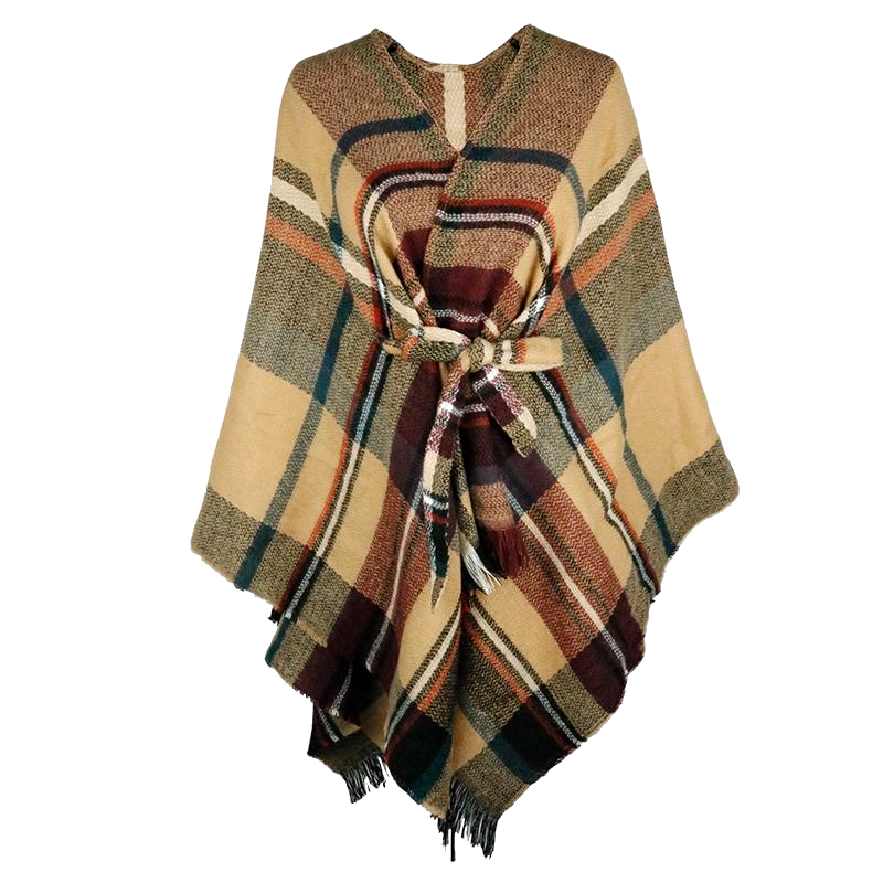 Nitzsche Accessoires Gewebter Damen Poncho Limitierter Zeitrabatt