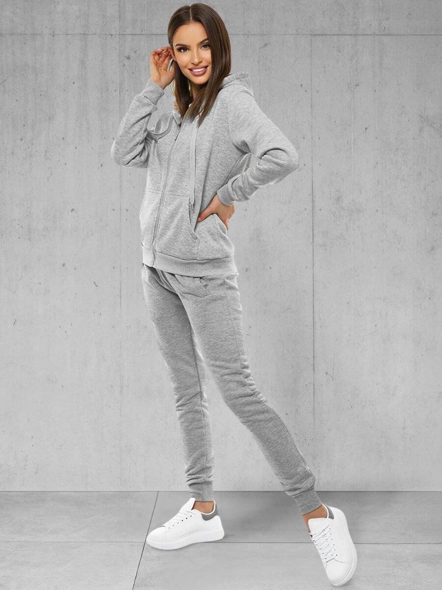 Ozonee Damen Trainingsanzug Grau OZONEE 53 Wochenangebot