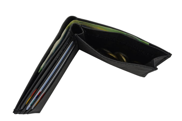 Papero PAPERO leichtes flaches Papier Wallet RAVEN mit integriertem RFID-Schutz und Münzfach Saisonale Angebote