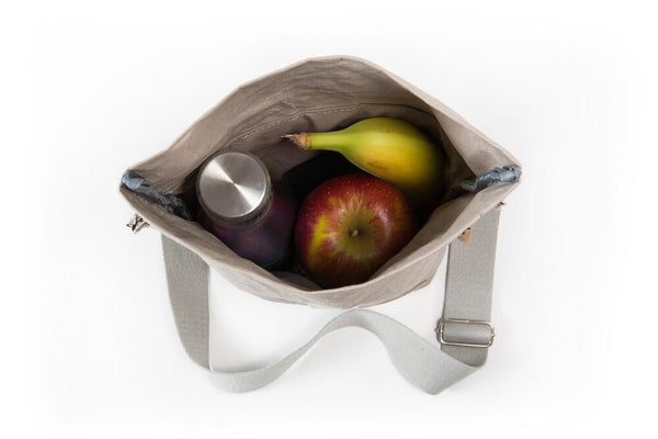 Papero PAPERO Lunchbag Handtasche aus Papier RACOON Pausenbrot vegan nachhaltig Räumungsverkauf