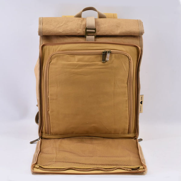 Papero PAPERO Rucksack LIZARD 21 L PRAKTISCH aus waschbarem Kraft Papier leicht, reißfest und wasserfest nachhaltig Super Sparpreis