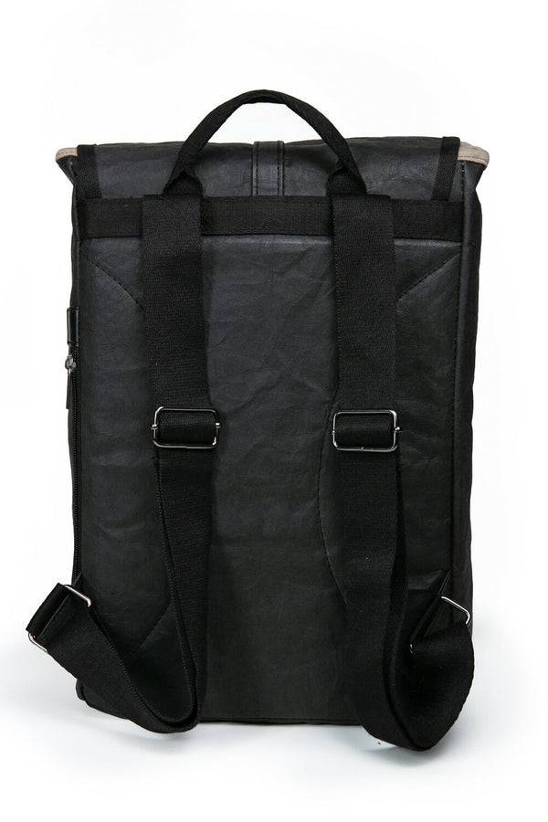 Papero PAPERO Rucksack OWL aus Kraft Papier 13 L leicht, reißfest und wasserfest vegan, nachhaltig Wochenangebot