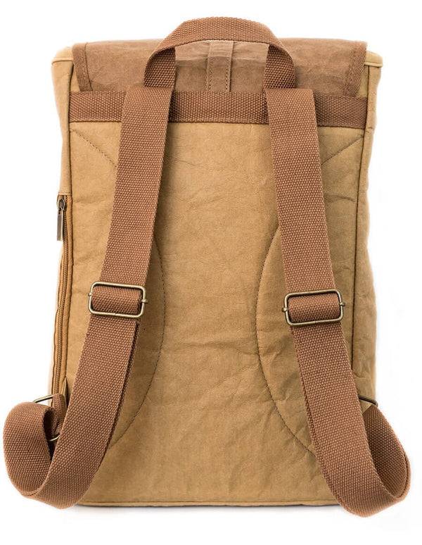 Papero PAPERO Rucksack OWL aus Kraft Papier 13 L leicht, reißfest und wasserfest vegan, nachhaltig Wochenangebot