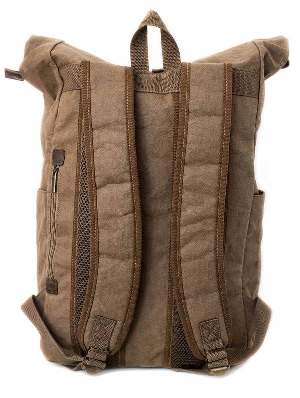 Papero PAPERO Rucksack YETI 28 L aus waschbarem Kraft Papier leicht, reißfest und wasserfest nachhaltig Kostenlose Rückgabe