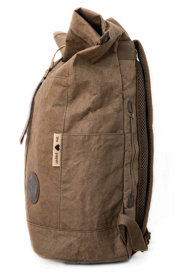 Papero PAPERO Rucksack YETI 28 L aus waschbarem Kraft Papier leicht, reißfest und wasserfest nachhaltig Kostenlose Rückgabe