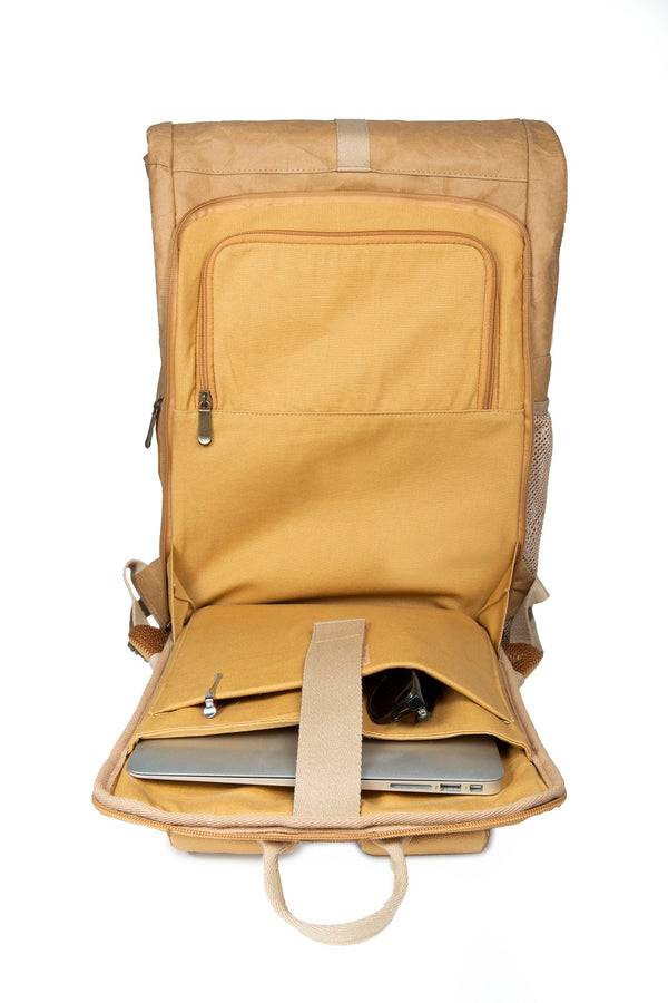 Papero PAPERO Rucksack YETI PRO EDITION 26 L DURCHDACHT aus Kraftpapier leicht, reißfest und wasserfest nachhaltig Begrenzte Freigabe