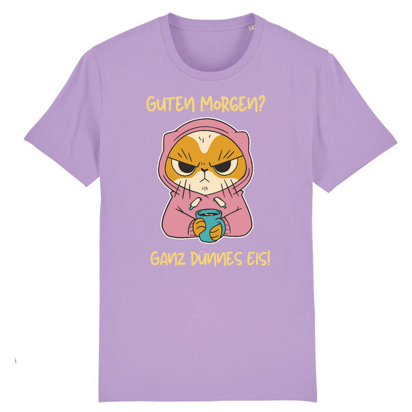 Papero T-SHIRT - BIO- Cat Guten Morgen, dünnes Eis - HERREN Sonderangebot der Fabrik