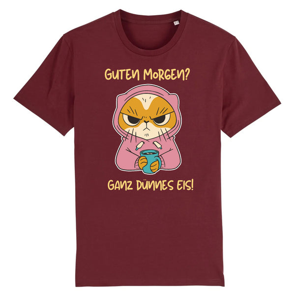 Papero T-SHIRT - BIO- Cat Guten Morgen, dünnes Eis - HERREN Sonderangebot der Fabrik