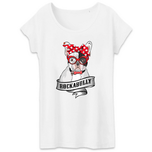 Papero T-Shirt- BIO- FRENCH BULLY ROCKERBULLY- Damen Im Verkauf