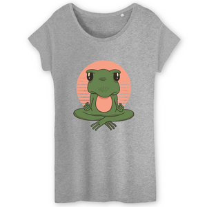 Papero T-Shirt- BIO- FROSCH YOGA VINTAGE- Damen 50% Rabatt für begrenzte Zeit