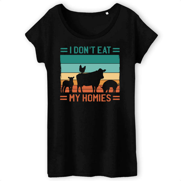 Papero T-SHIRT - BIO- I dont eat my homies - Damen Fabrik Onlineshop
