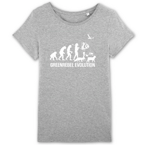 Papero T-Shirt- BIO - Greenrebel Evolution- Es ist Zeit für die grüne Rebellion- Damen Sonderangebote