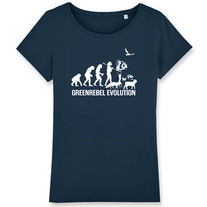 Papero T-Shirt- BIO - Greenrebel Evolution- Es ist Zeit für die grüne Rebellion- Damen Sonderangebote