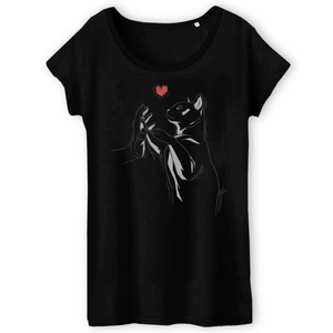Papero T-Shirt- BIO- CAT LOVE- Damen VIP-Rabatte
