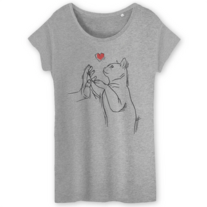 Papero T-Shirt- BIO- CAT LOVE- Damen VIP-Rabatte