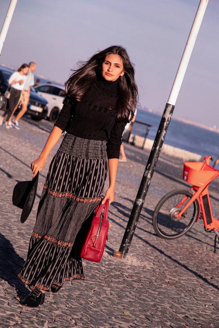 Philini Vintage-Handtasche in weinrot - Domi Exklusive Angebote