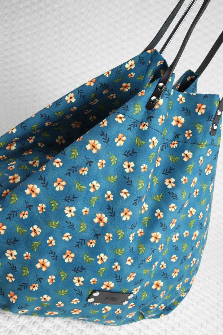 Philini Mini Flowers Shopper blau Günstiger Verkauf