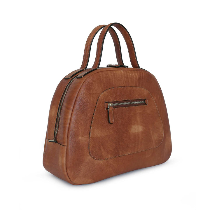 Philini Handtasche Vintagestyle in cognac Domi Clearance-Verkauf