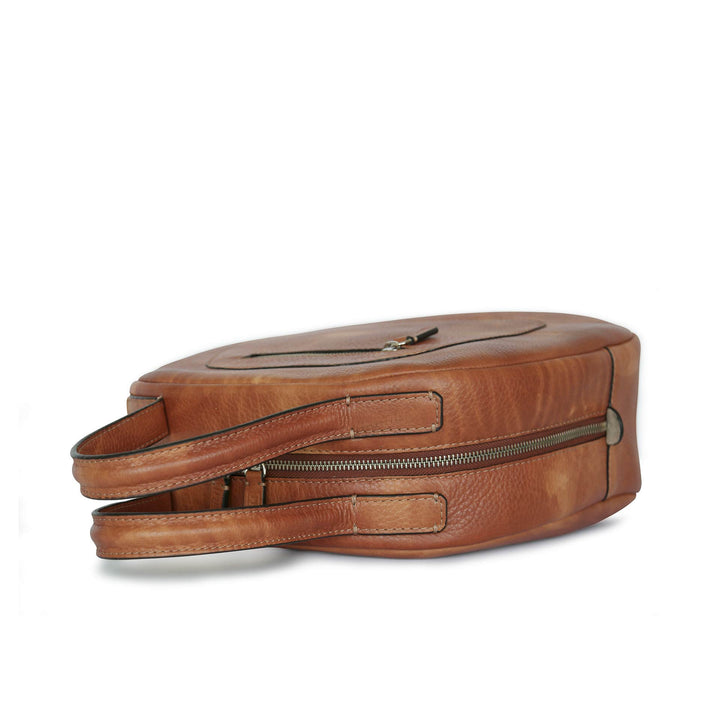 Philini Handtasche Vintagestyle in cognac Domi Clearance-Verkauf