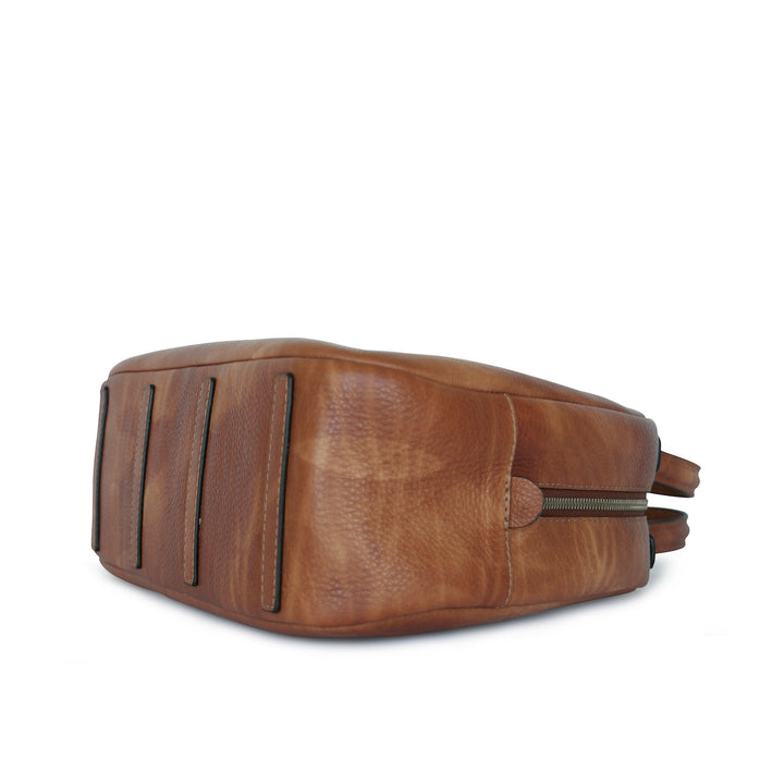 Philini Handtasche Vintagestyle in cognac Domi Clearance-Verkauf