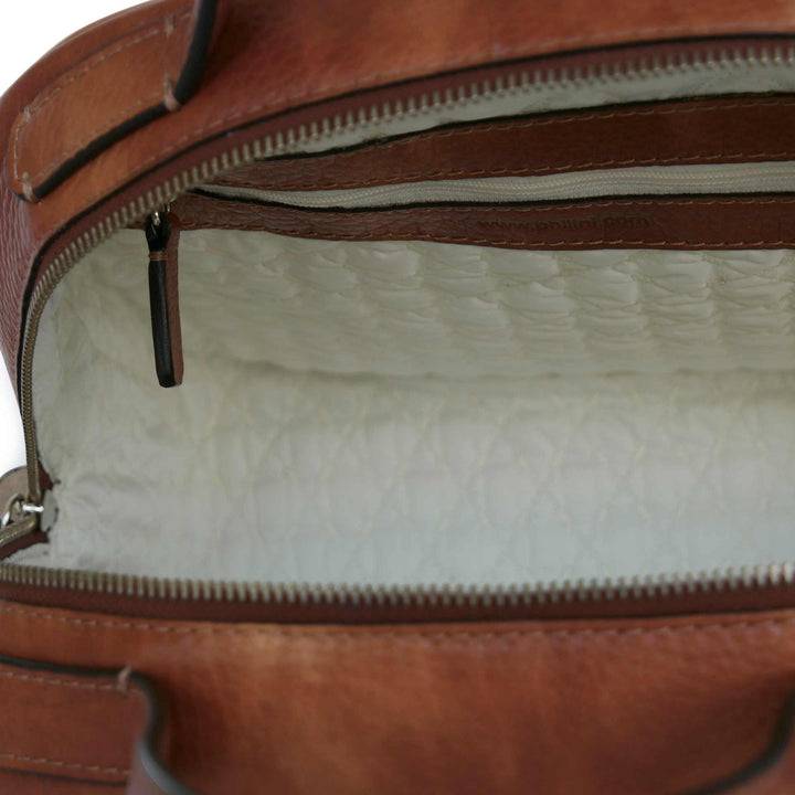 Philini Handtasche Vintagestyle in cognac Domi Clearance-Verkauf