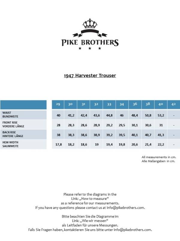 Pike Brothers 1947 Harvester Trousers Chicago sand Heißer Verkauf