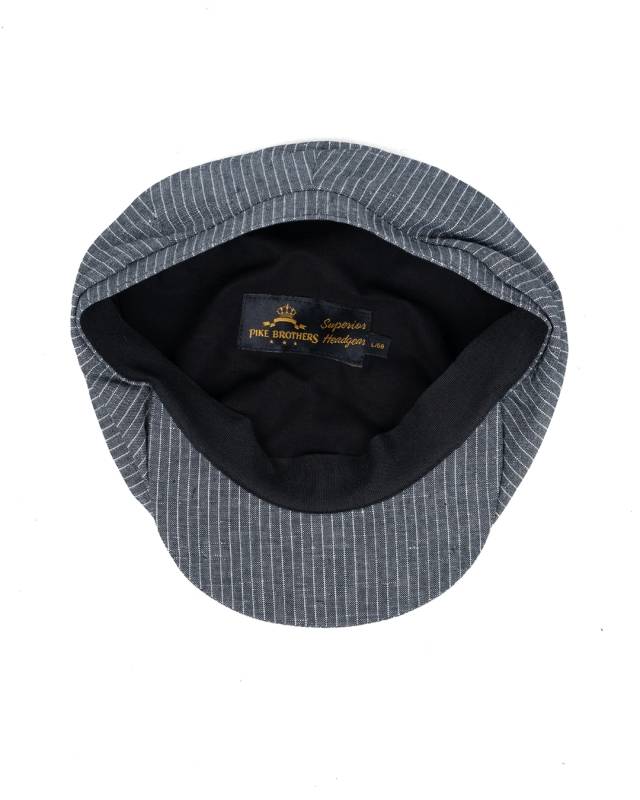 Pike Brothers 1928 Newsboy Cap grey striped linen Neuheiten