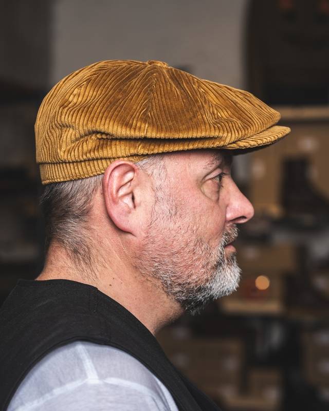 Pike Brothers 1928 Newsboy Cap goliath cord mustard im Angebot