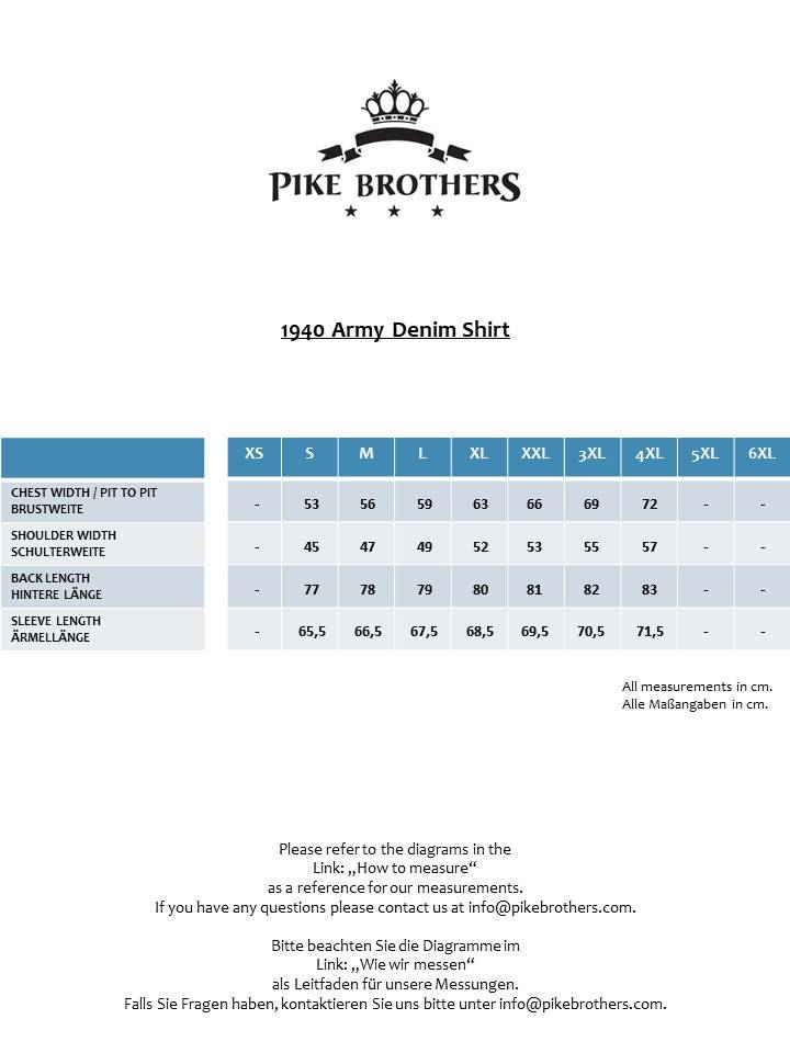 Pike Brothers 1940 Army Denim Shirt indigo Günstiger Verkauf