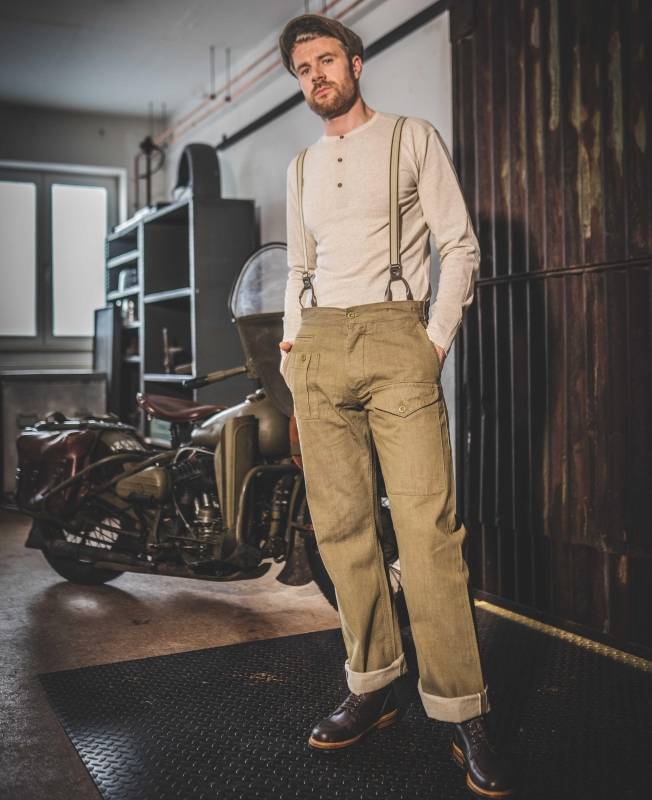 Pike Brothers 1952 Pattern Trousers olive selvage Preisnachlass