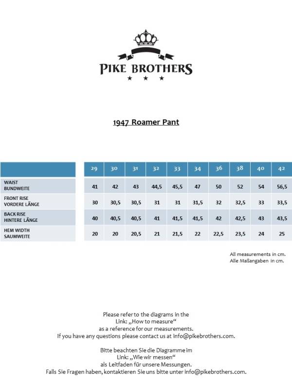 Pike Brothers 1947 Roamer Pant 15oz indigo Online Outlet