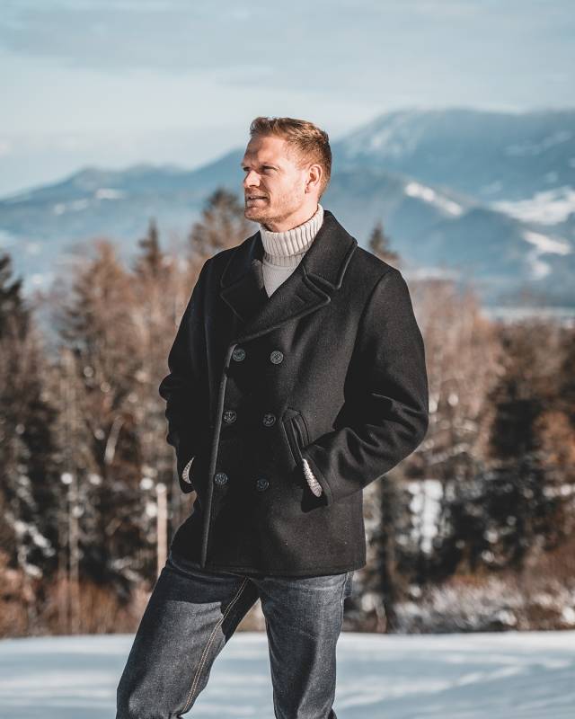 Pike Brothers 1938 Pea Coat black wool Letzte 2 Tage