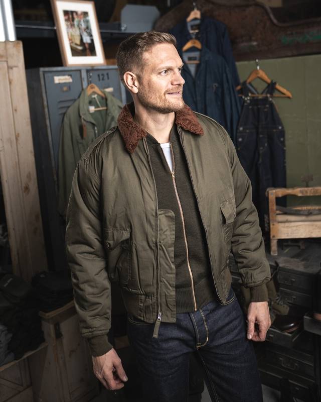 Pike Brothers 1943 B10 Flight Jacket olive drab Zeitbegrenzte Promotion