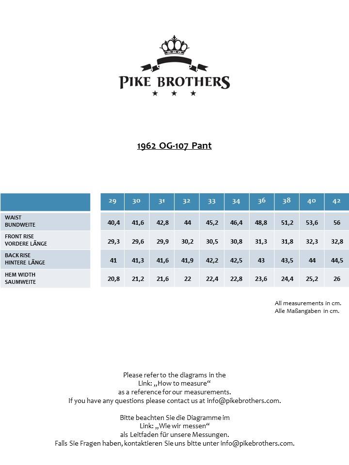 Pike Brothers 1962 OG-107 Pant navy W28 L34 Clearance-Verkauf