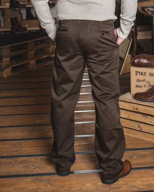Pike Brothers 1940 Service Chino Leesville brown Großer Ausverkauf