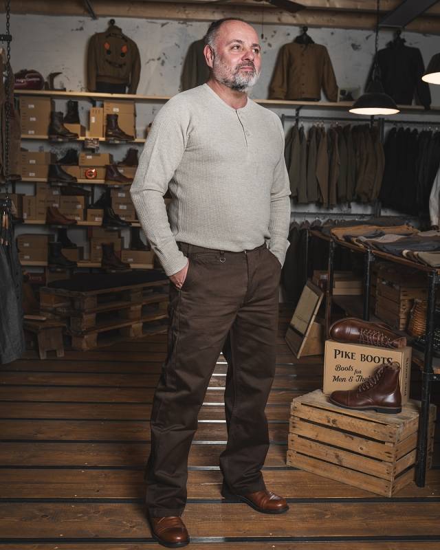 Pike Brothers 1940 Service Chino Leesville brown Großer Ausverkauf