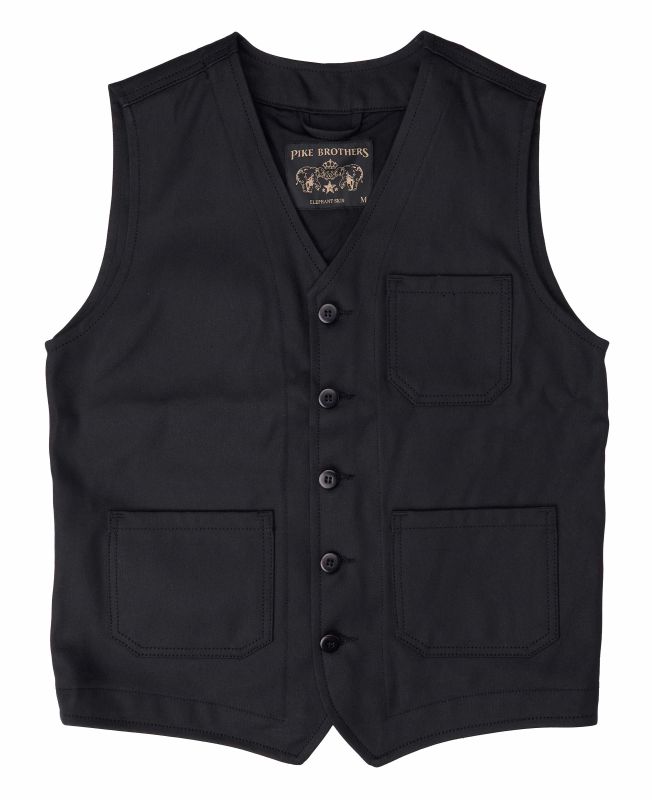 Pike Brothers 1937 Roamer Vest Elephant Skin black Vatertagsangebot