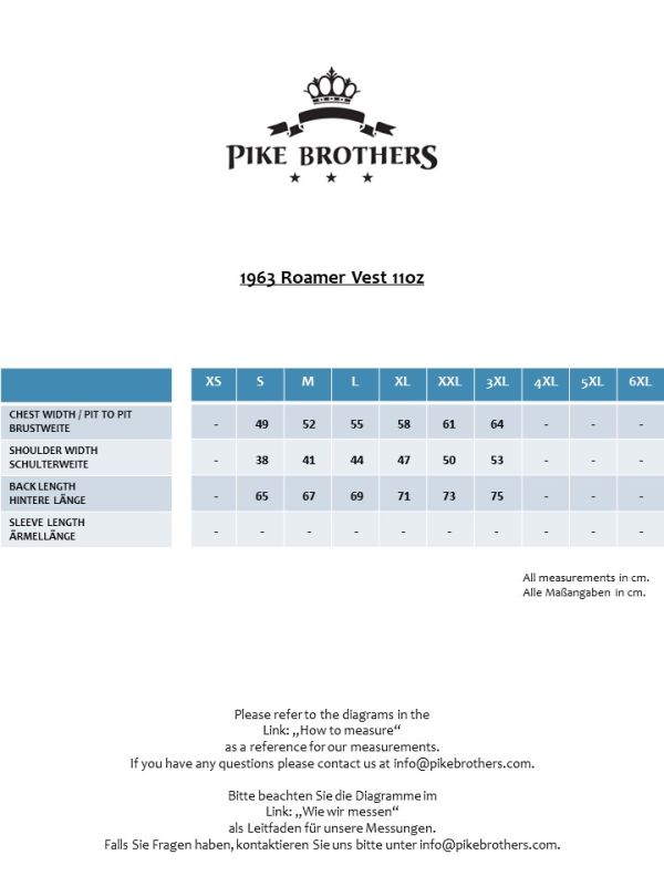 Pike Brothers 1963 Roamer Vest 11oz metal Bestseller