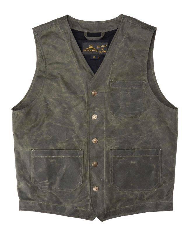 Pike Brothers 1937 Roamer Vest waxed olive Tägliche Deals
